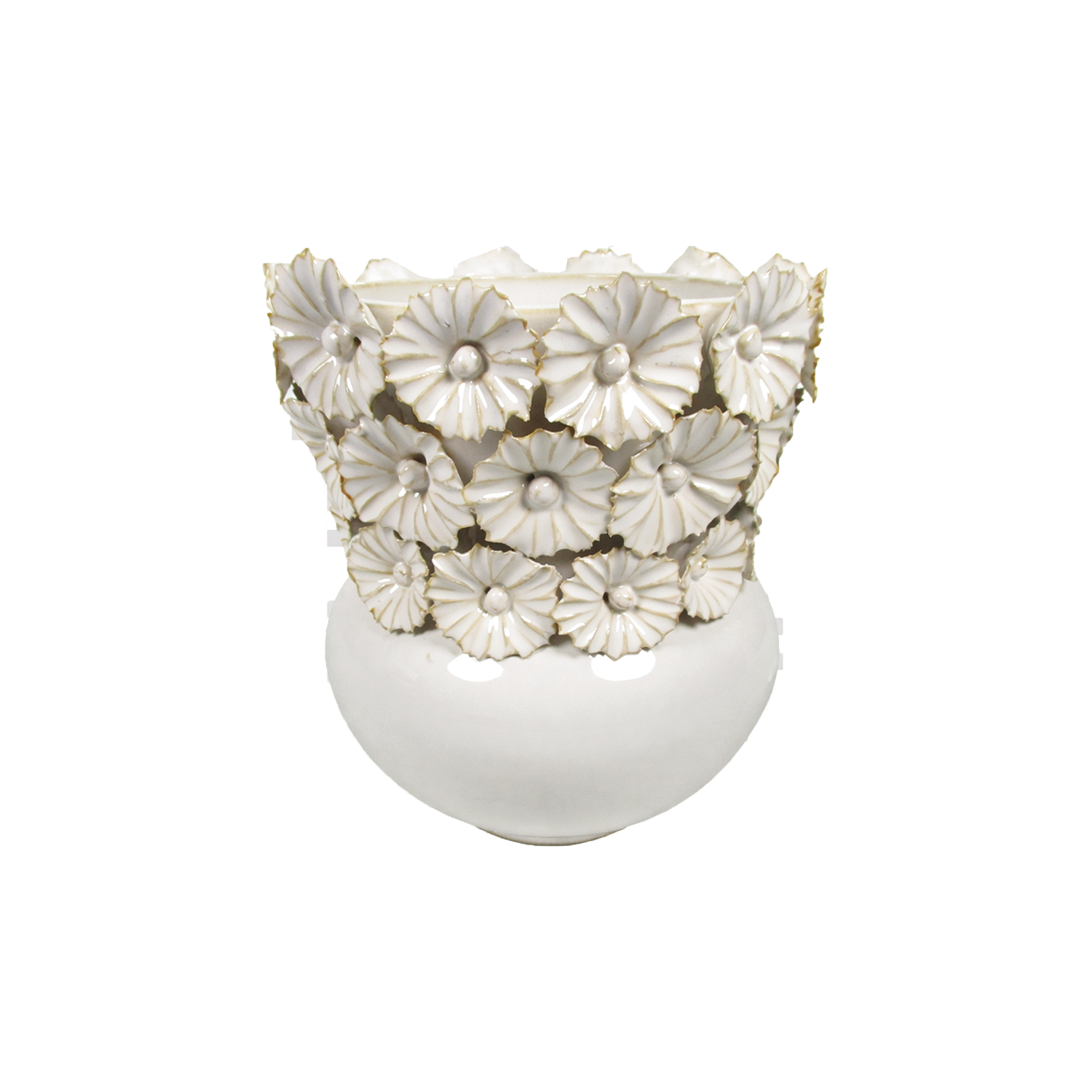 Jarrón botánica blanco D16,5 H20,5 cm