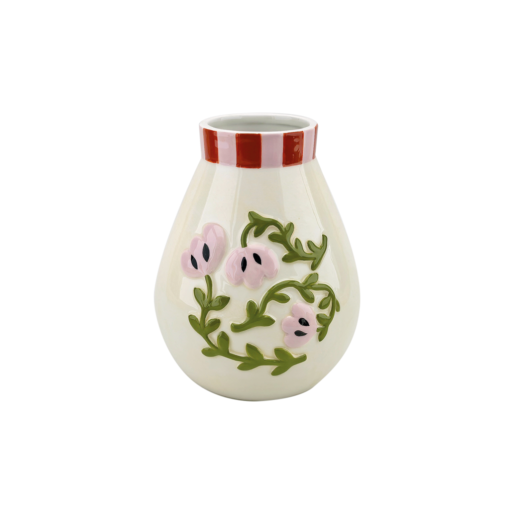 Jarrón flor rosa Ø 14,4 H 17,7 cm