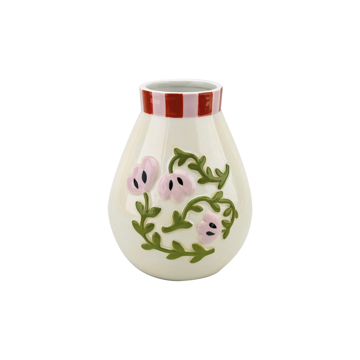 Jarrón flor rosa Ø 14,4 H 17,7 cm