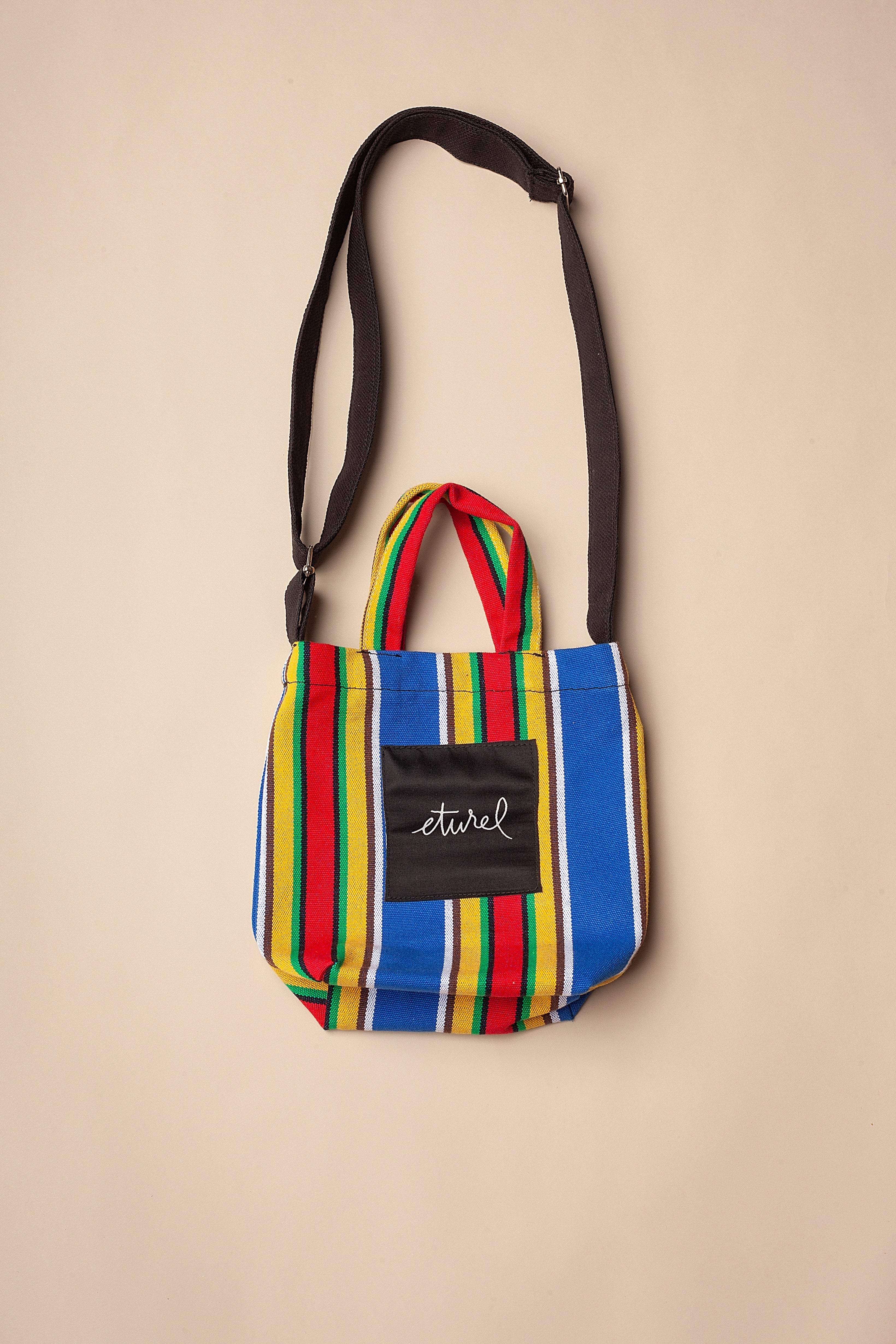 Bolso bandolera mini lona hamaca azul