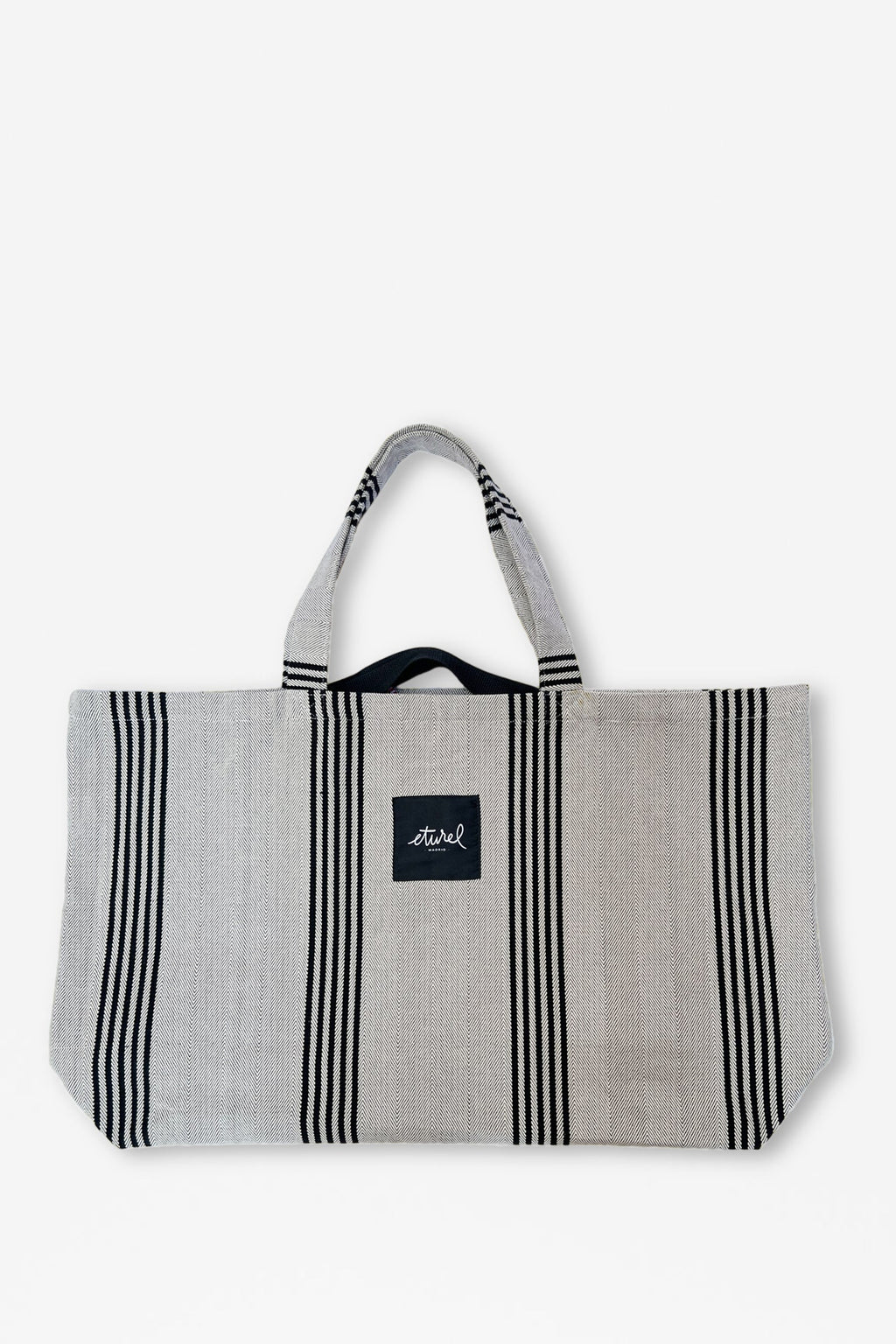 Bolso shopper maxi sarga de burgos negro