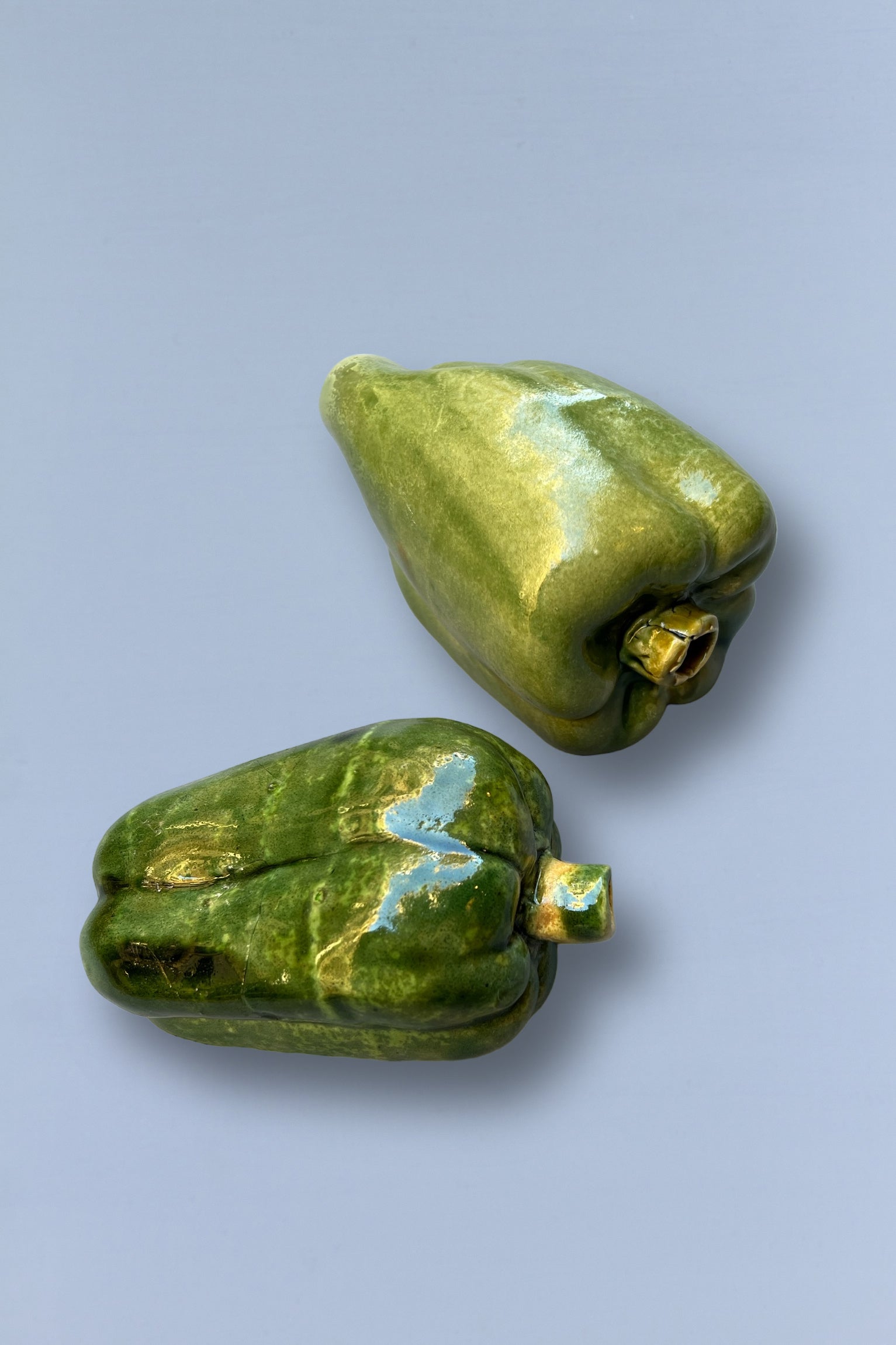 Pimiento réplica de cerámica esmaltada