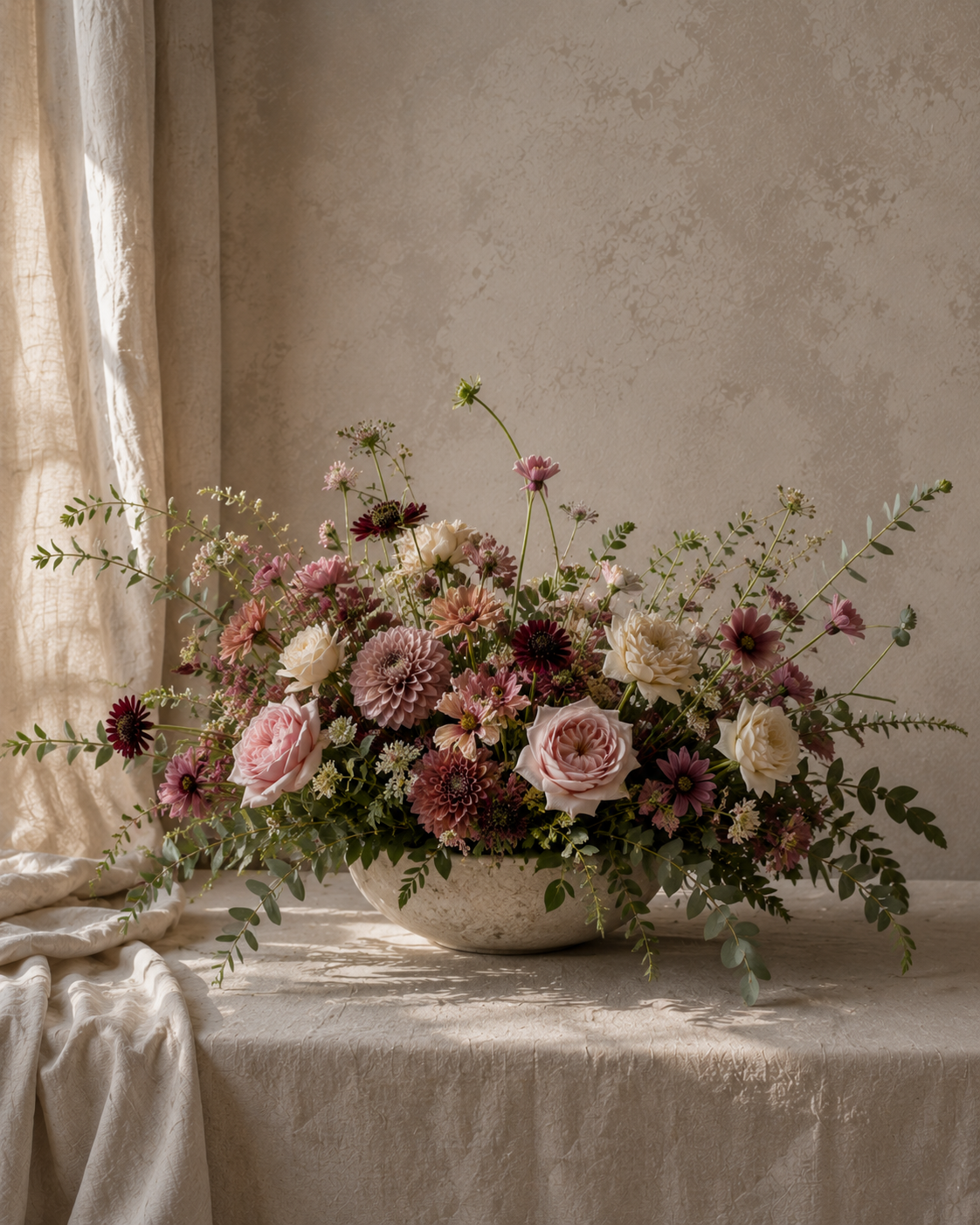 Centro floral de temporada