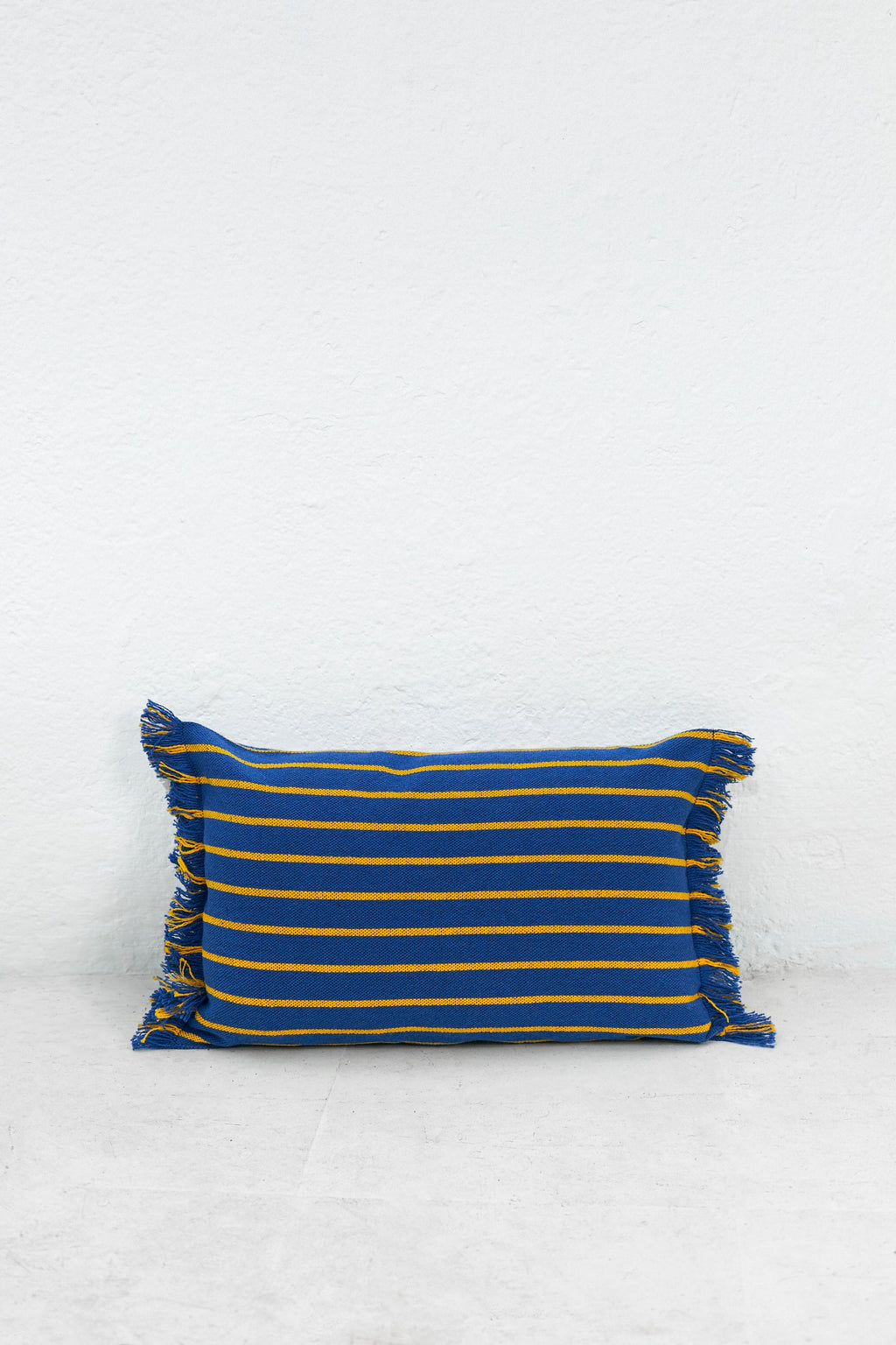 Funda cojín rayas granada azul 30cmx45cm