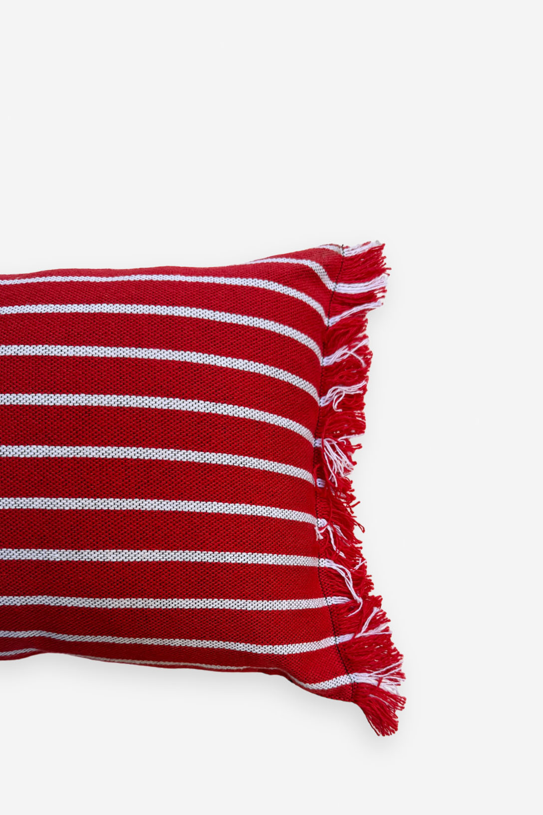 Funda cojín rayas granada rojo 30cmx45cm