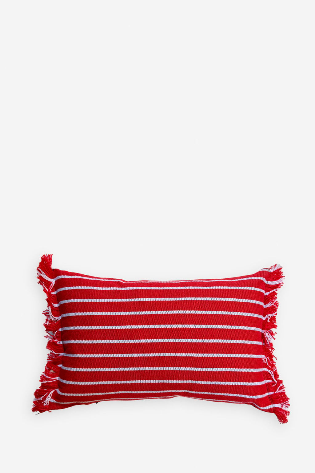 Funda cojín rayas granada rojo 30cmx45cm