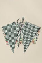 Cuello tejido jacquard flores azaleas