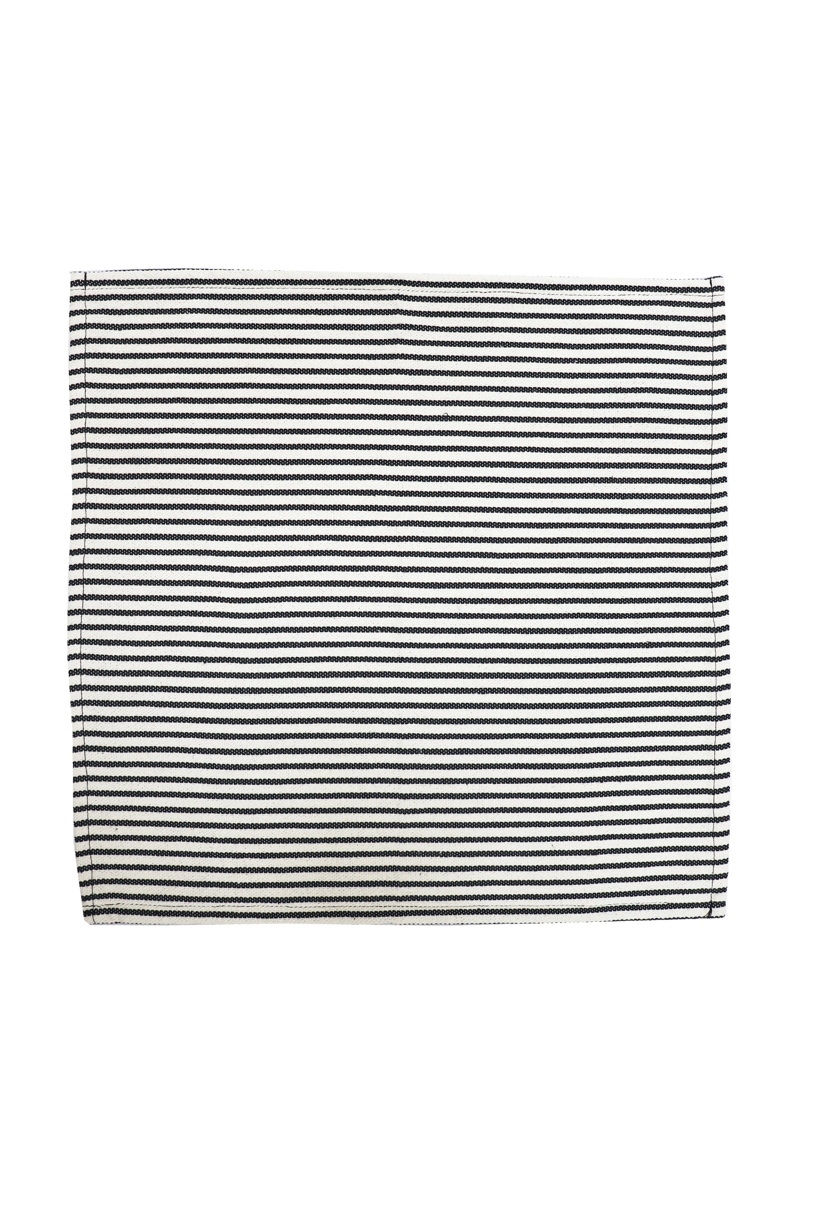 Servilleta loneta estribera blanco y negro (pack de 2)