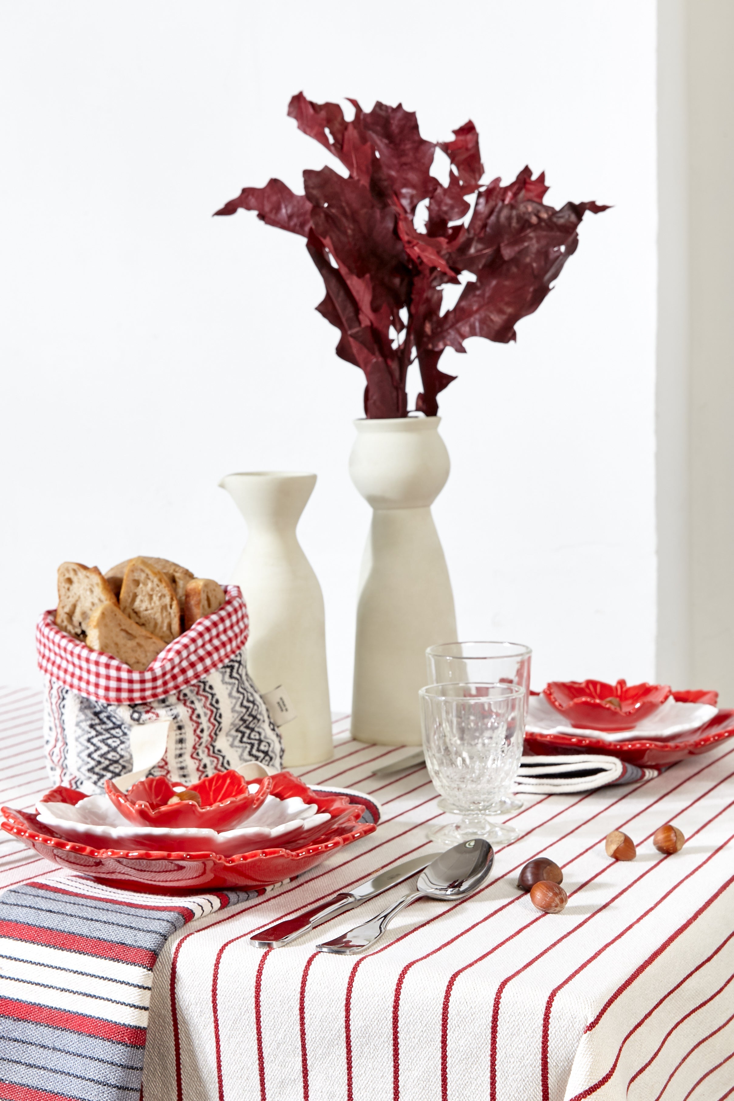 Mantel loneta granate