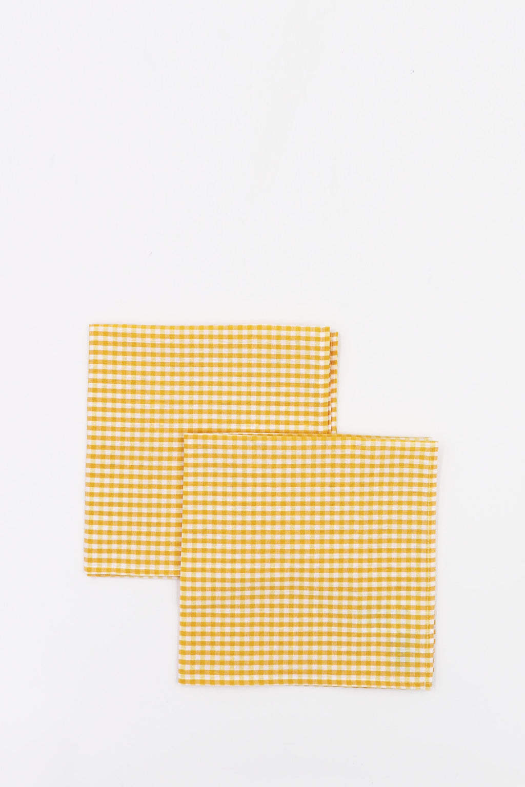 Servilleta vichy amarillo cuadro pequeño (pack de 2)