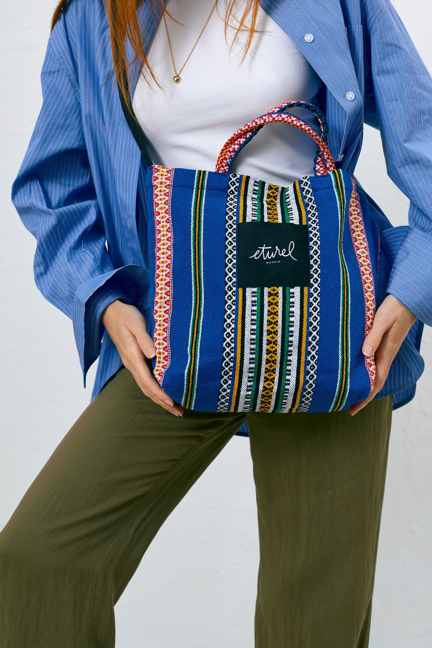 Tote bag cruzada granada azul