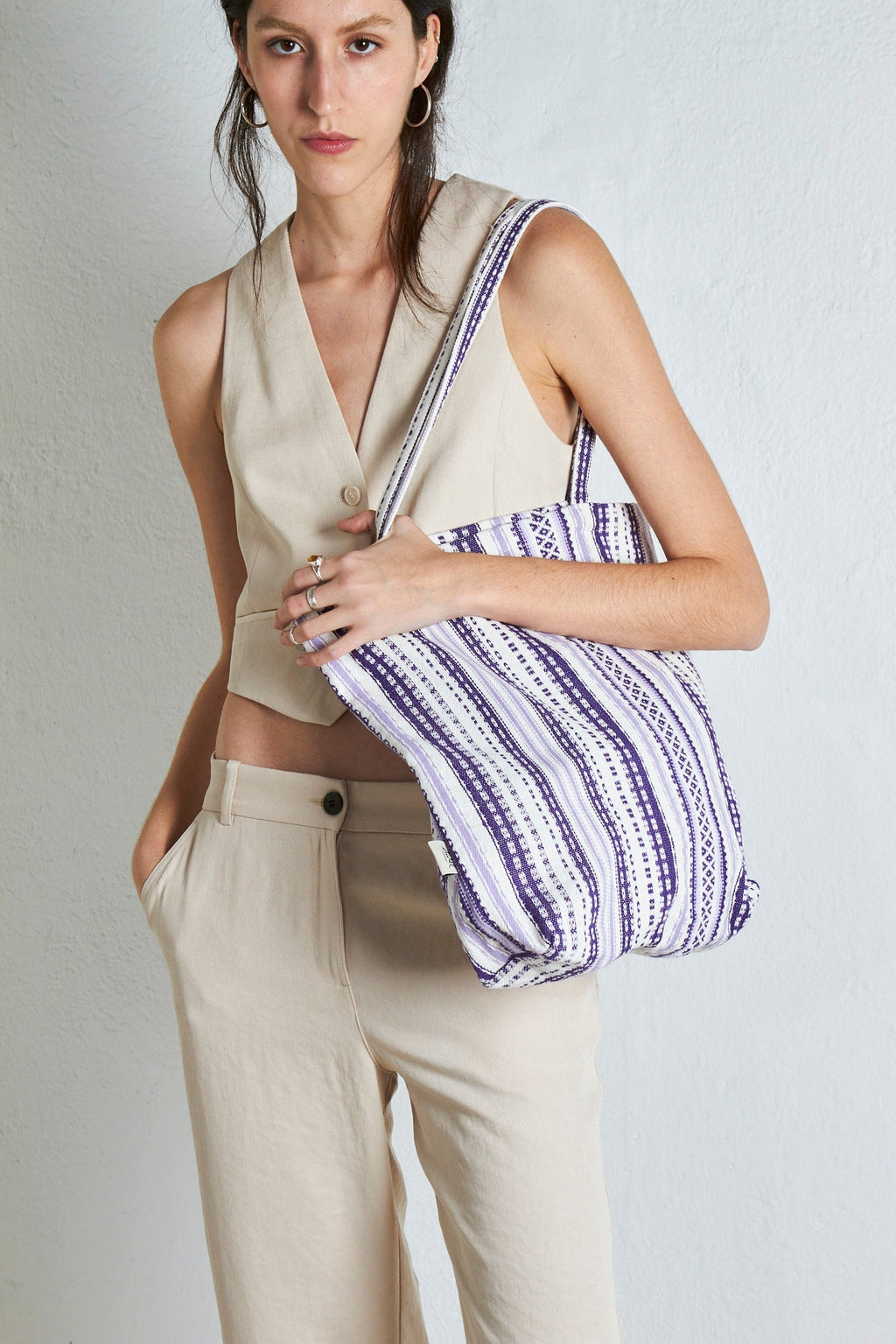 Tote Bag Alpujarra tonos malva