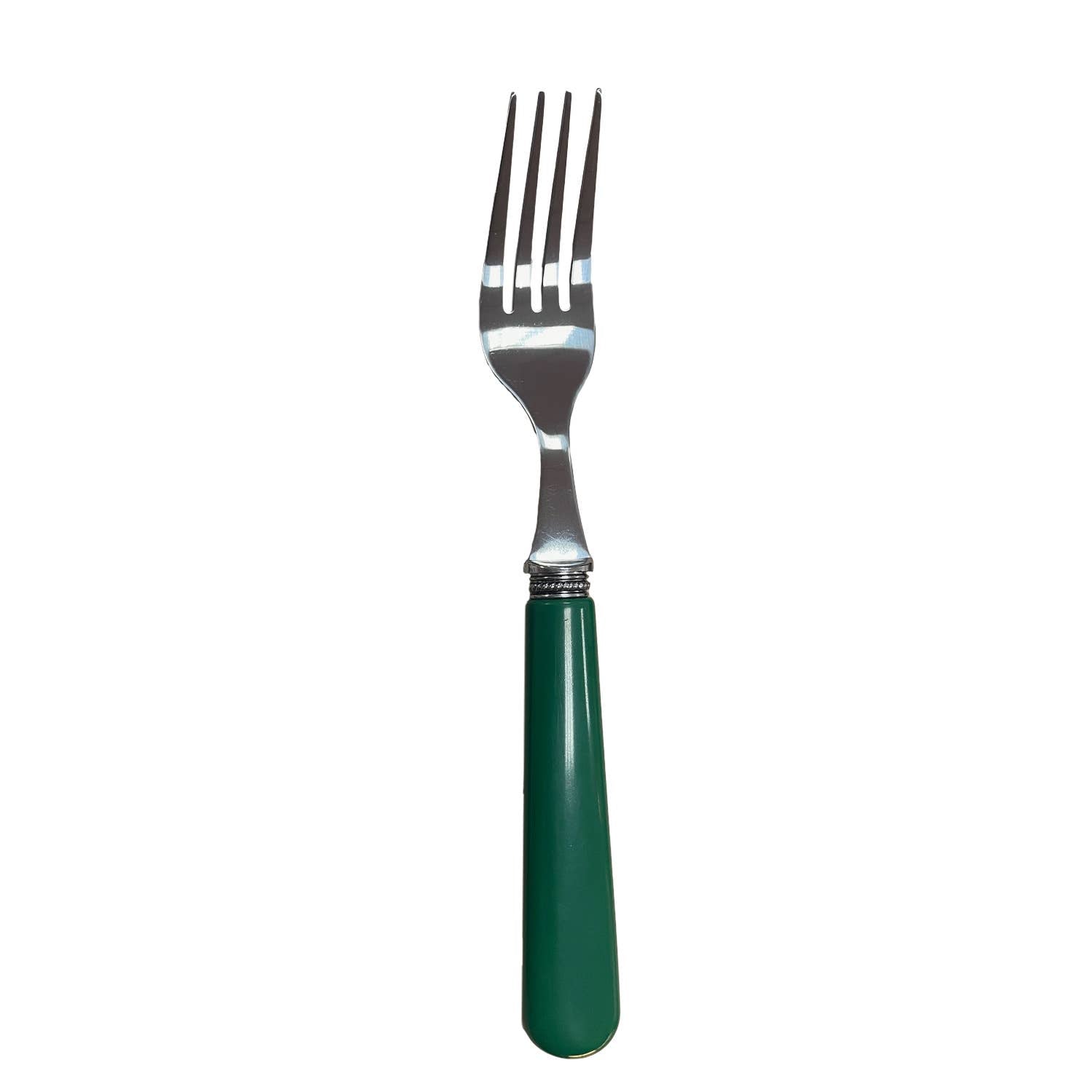 Tenedor y cuchillo de jardín de acero inoxidable con mango verde: Verde