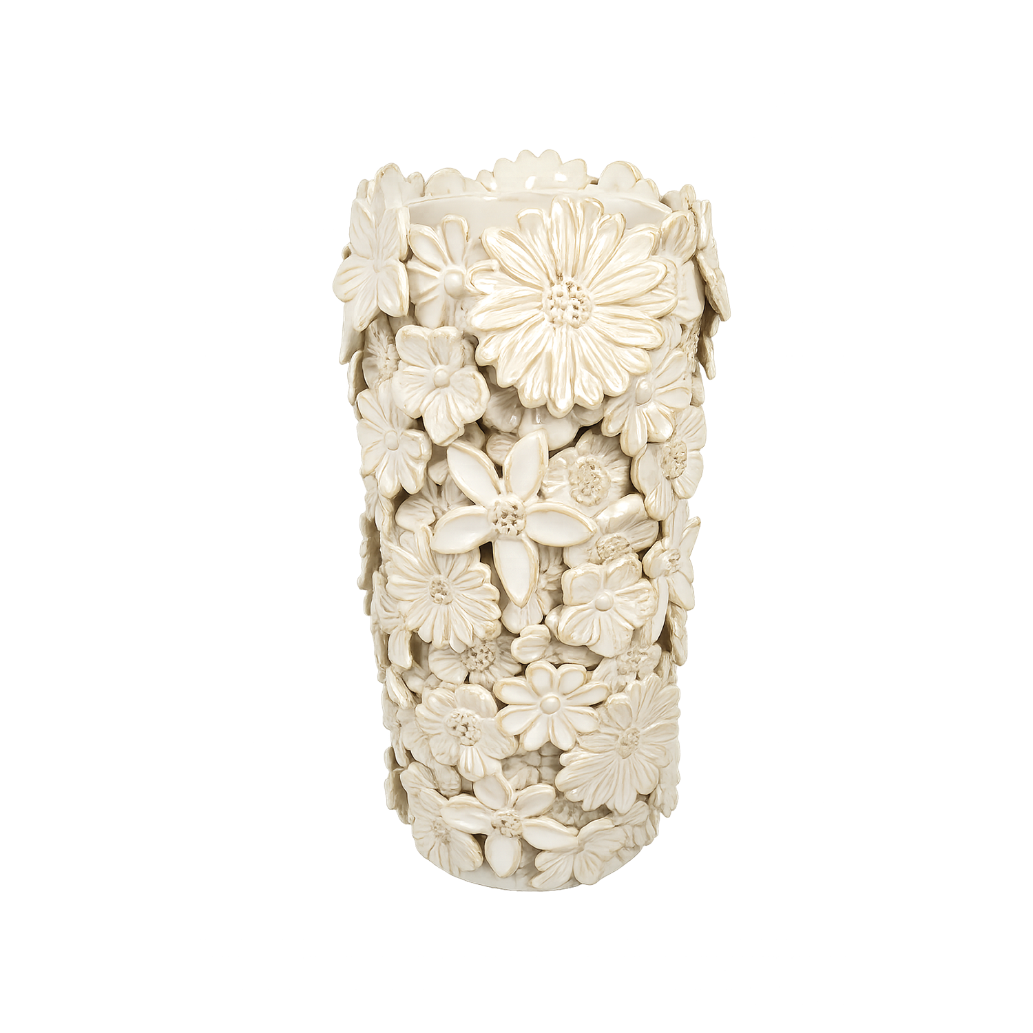 Jarrón Flora blanco Ø14,5 H31 cm