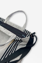 Tote bag cruzada sarga de burgos negro